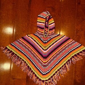 Baby GAP Colorful Cape with Hood and Fringe